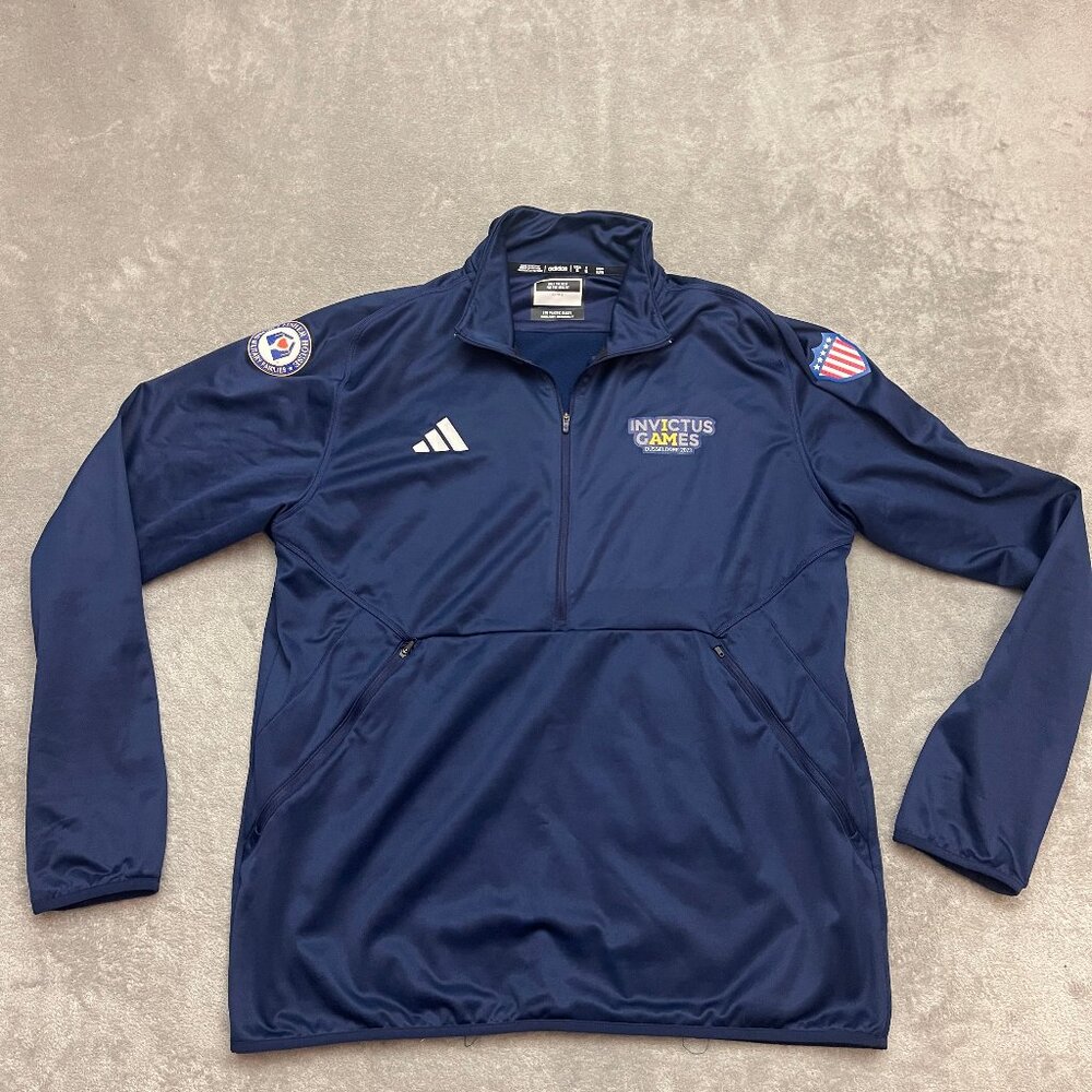Invictus Games Dusseldorf 2023 1/4 Zip Pullover Shirt Top adidas USA XL